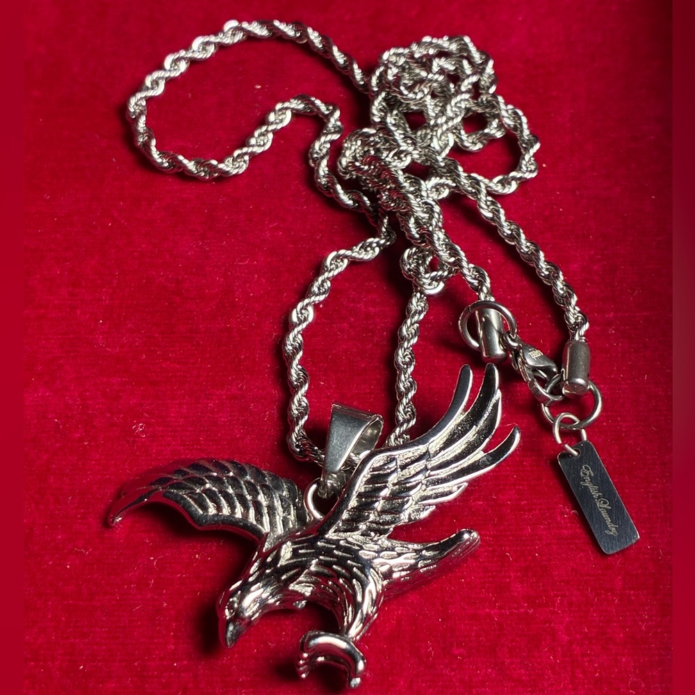 English Laundry Silver tone Eagle Pendant Chain 26”